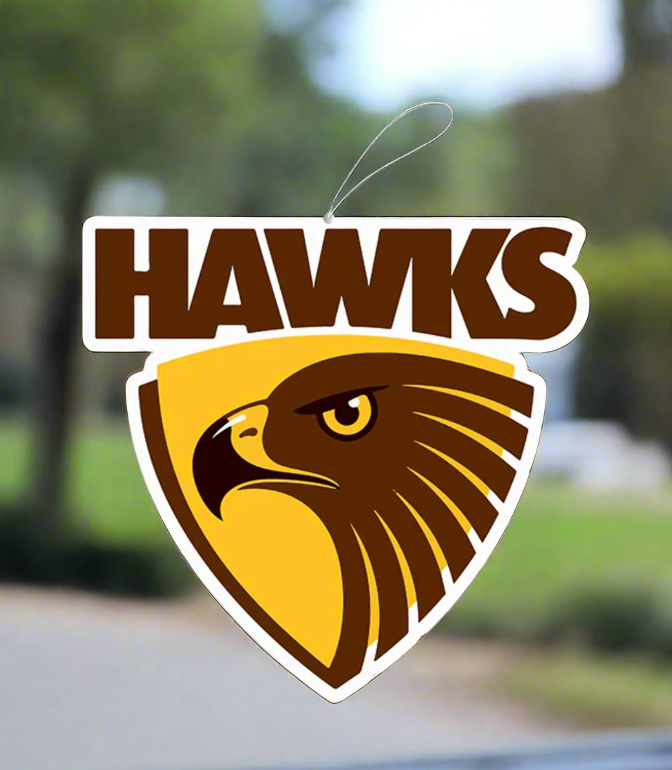 Hawks hanging car air freshener