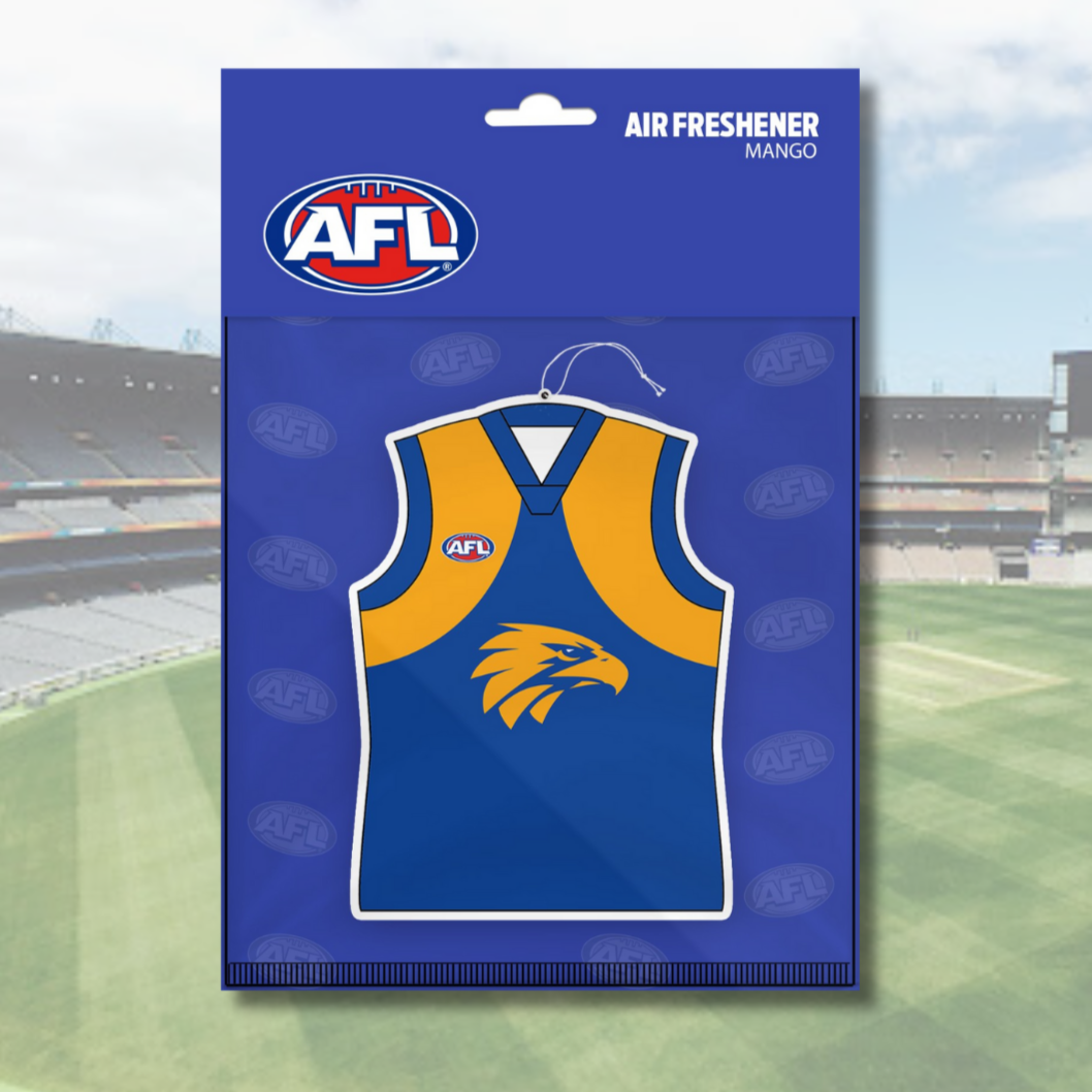 AFL West Coast Eagles Guernsey Car Air Freshener