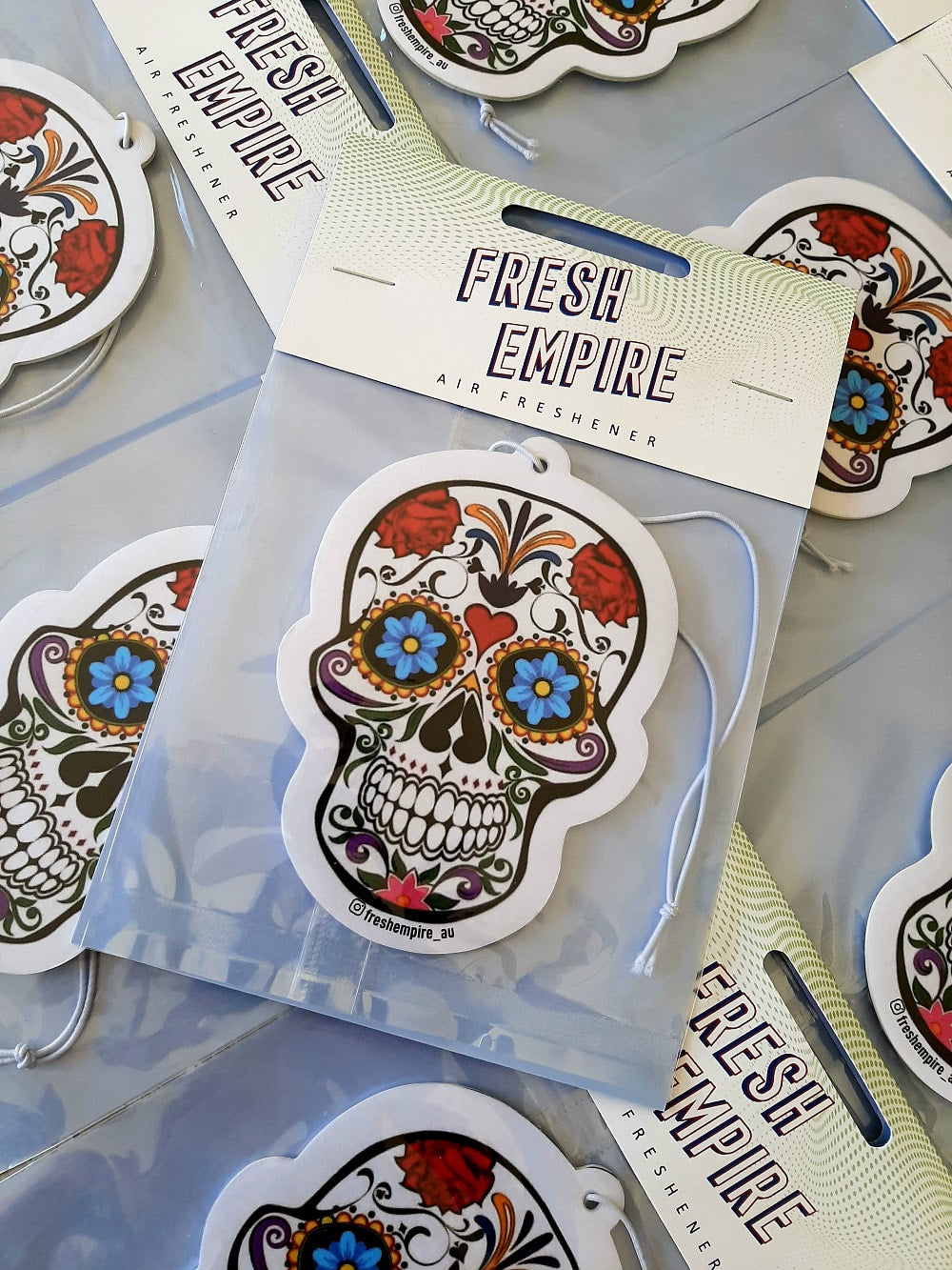 Sugar Candy Skull Car Air Freshener